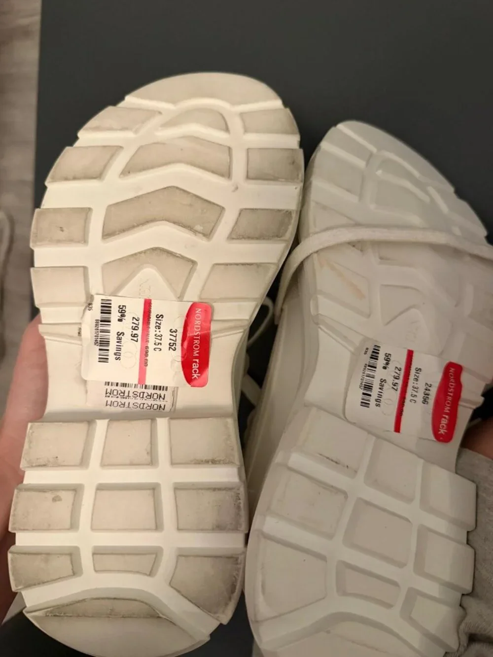 Alexander McQueen Tread Slick High-Top Sneakers – White – Size 37.5 – New Brand